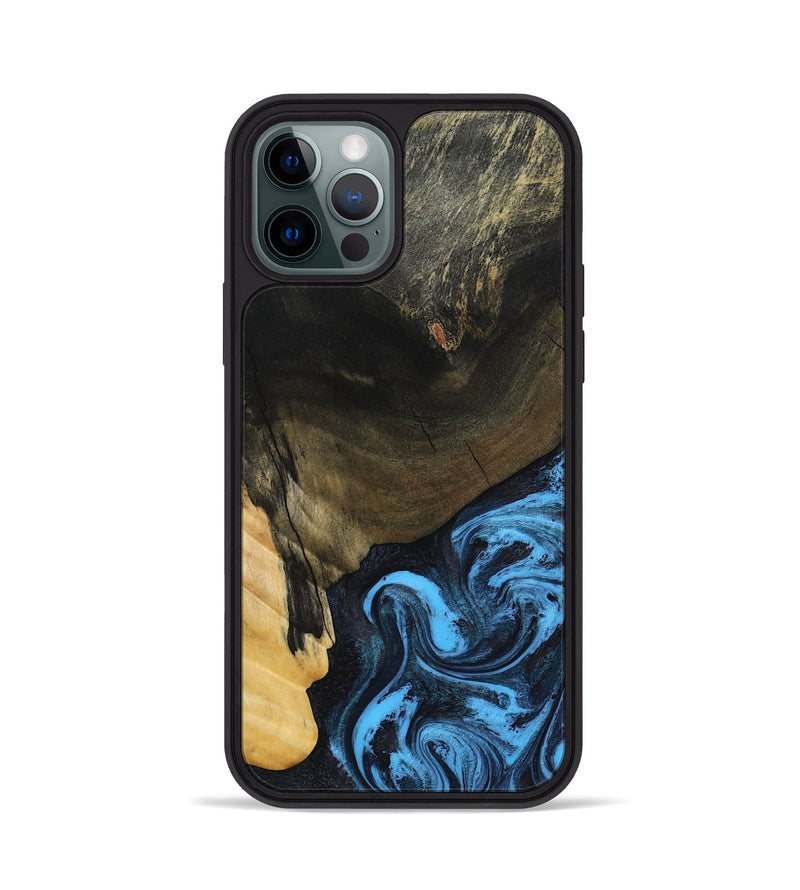 iPhone 12 Pro Wood Phone Case - Clora (Blue, 802319)