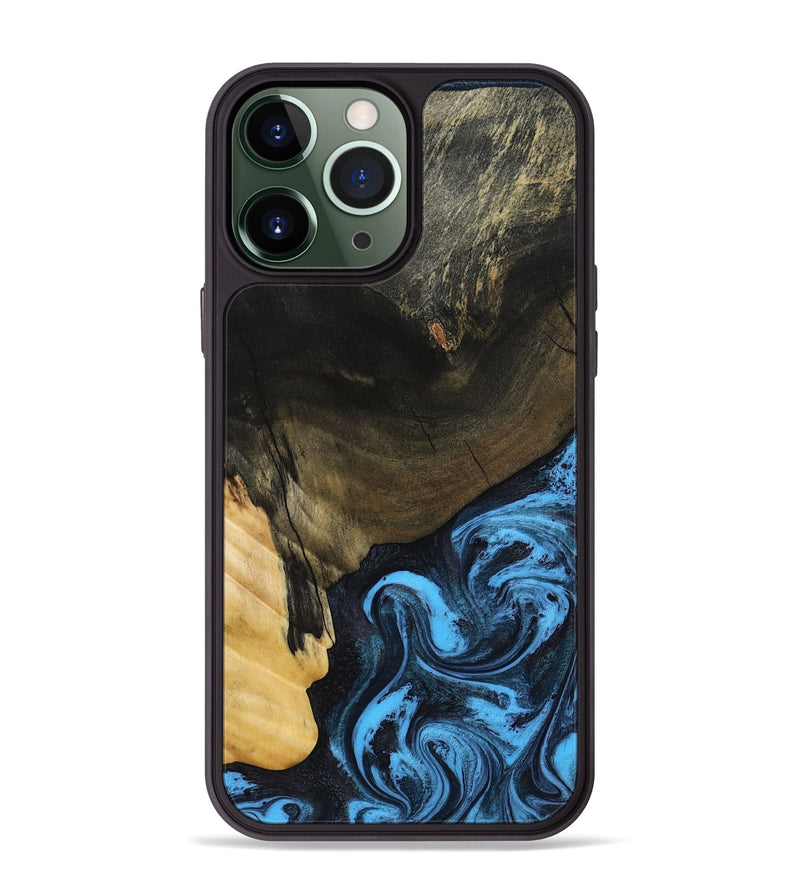 iPhone 13 Pro Max Wood Phone Case - Clora (Blue, 802319)