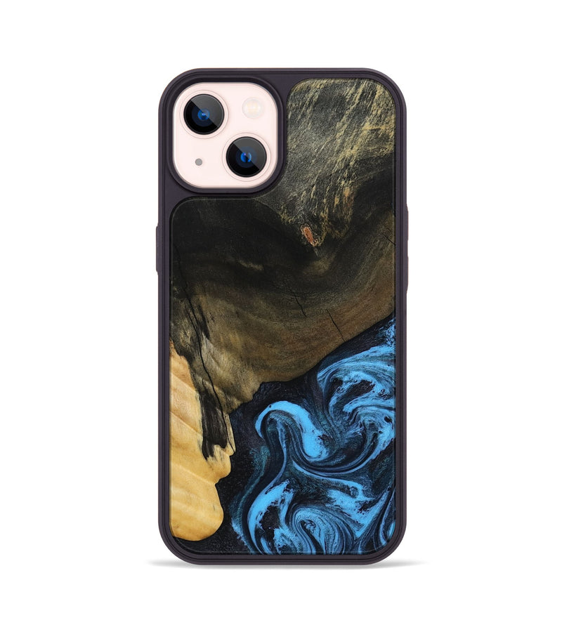iPhone 14 Wood Phone Case - Clora (Blue, 802319)