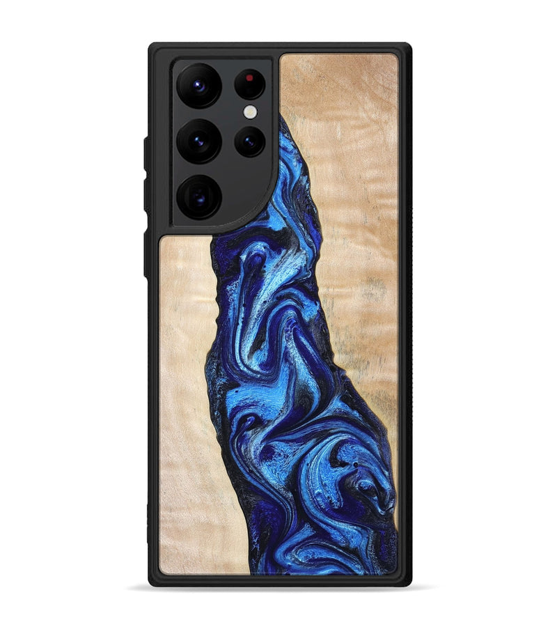 Galaxy S22 Ultra Wood Phone Case - Lavonne (Blue, 802320)
