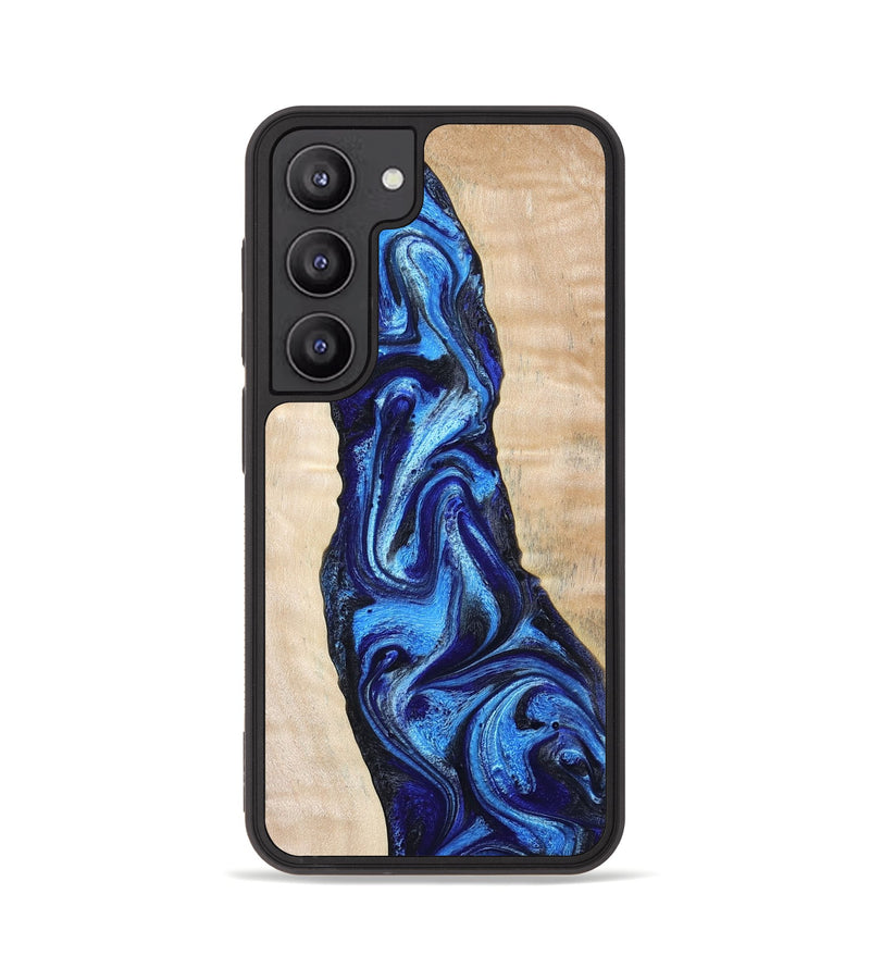 Galaxy S23 Wood Phone Case - Lavonne (Blue, 802320)