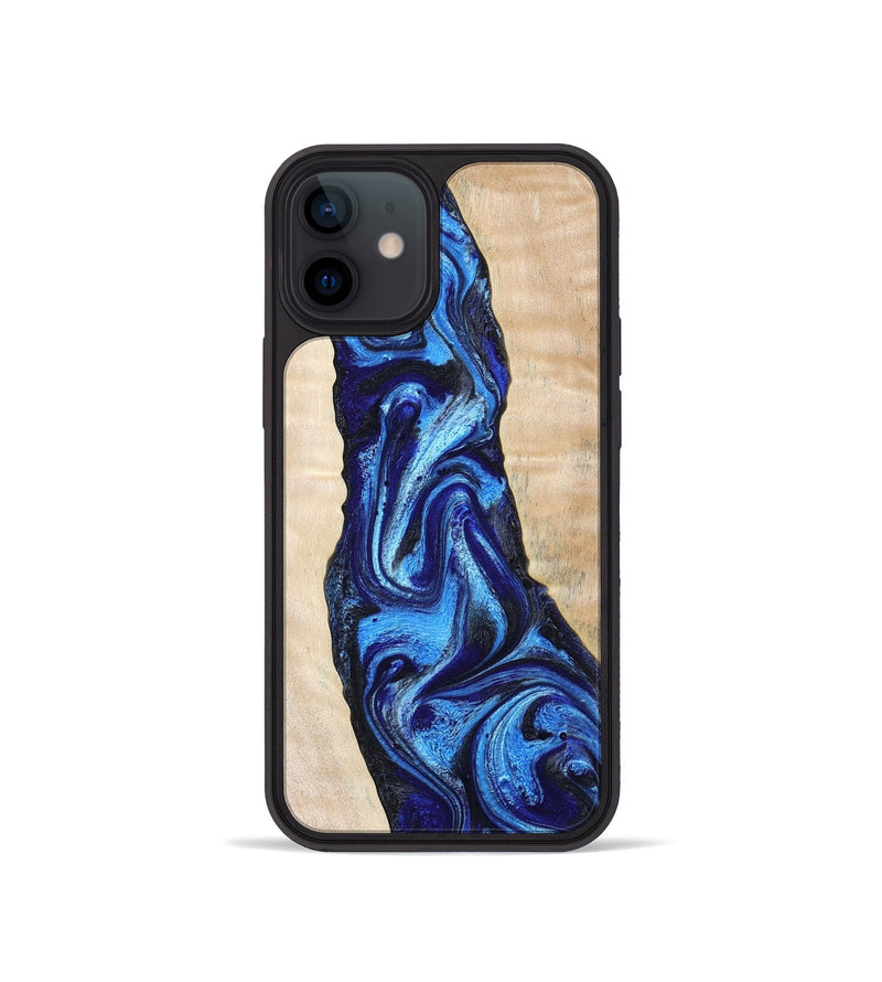 iPhone 12 mini Wood Phone Case - Lavonne (Blue, 802320)