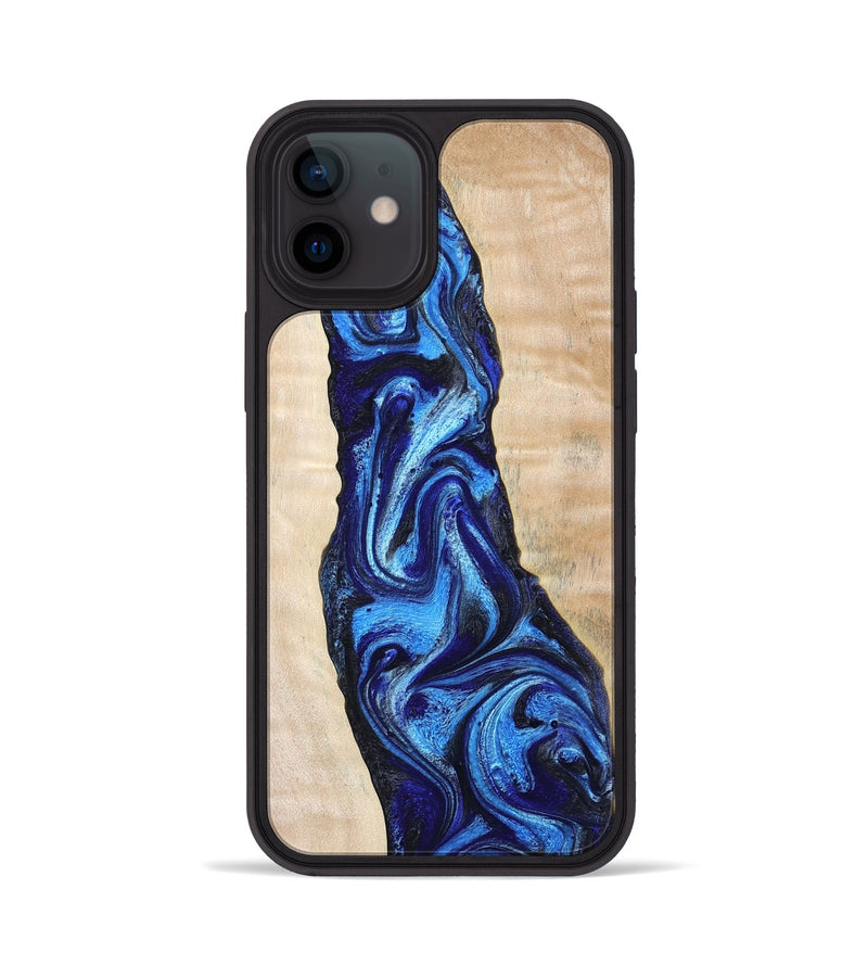 iPhone 12 Wood Phone Case - Lavonne (Blue, 802320)