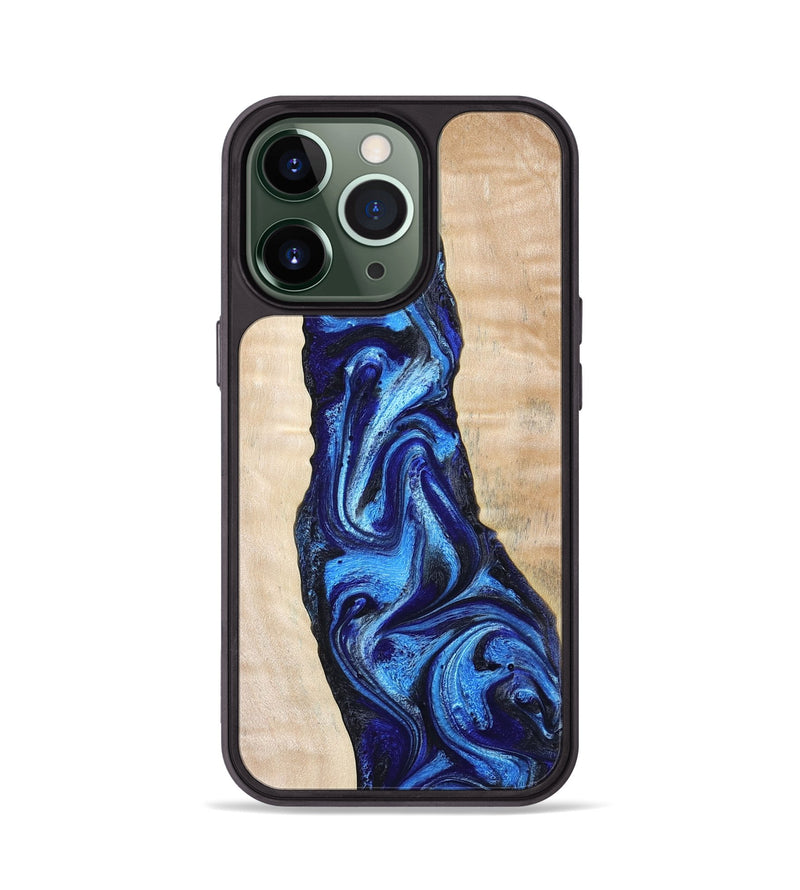 iPhone 13 Pro Wood Phone Case - Lavonne (Blue, 802320)