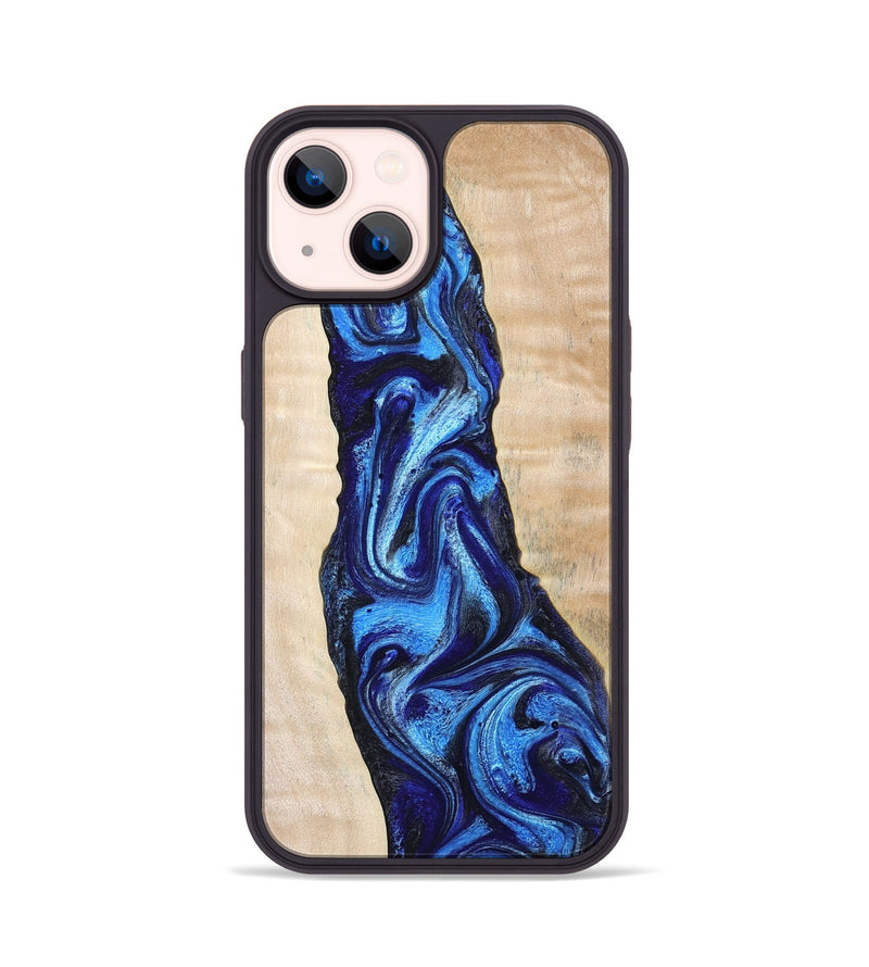 iPhone 14 Wood Phone Case - Lavonne (Blue, 802320)