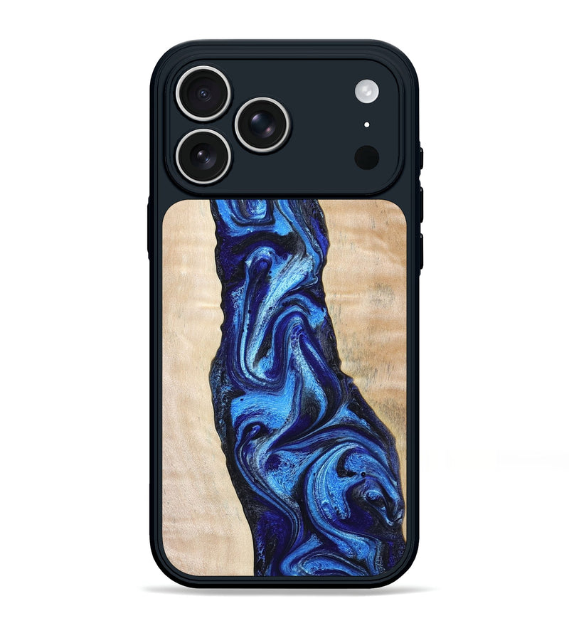 iPhone 17 Pro Max Wood Phone Case - Lavonne (Blue, 802320)