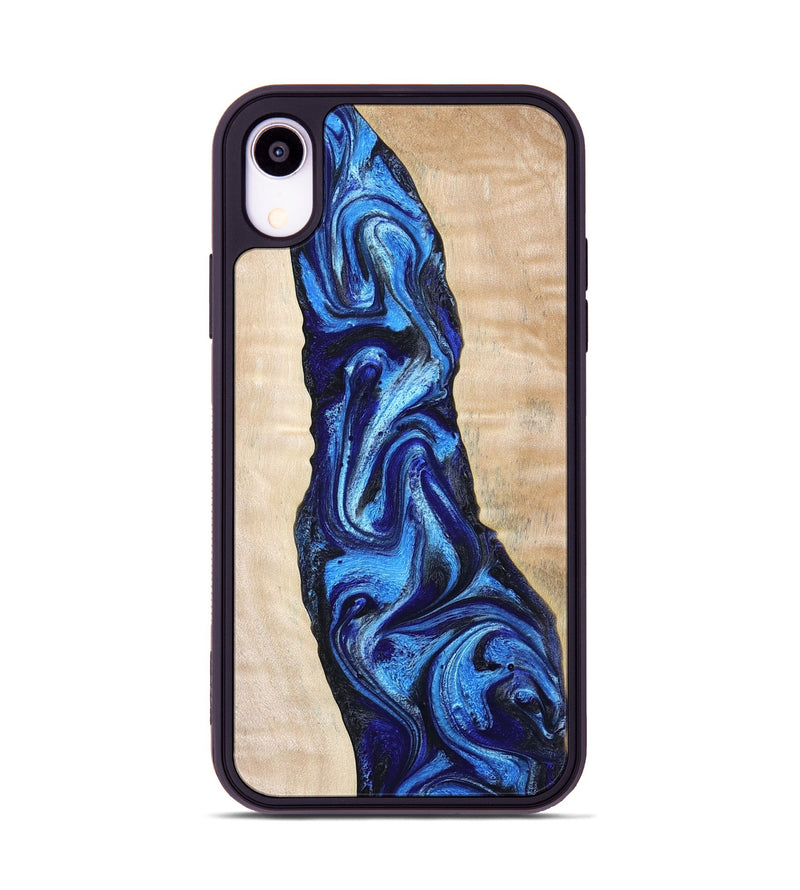 iPhone Xr Wood Phone Case - Lavonne (Blue, 802320)