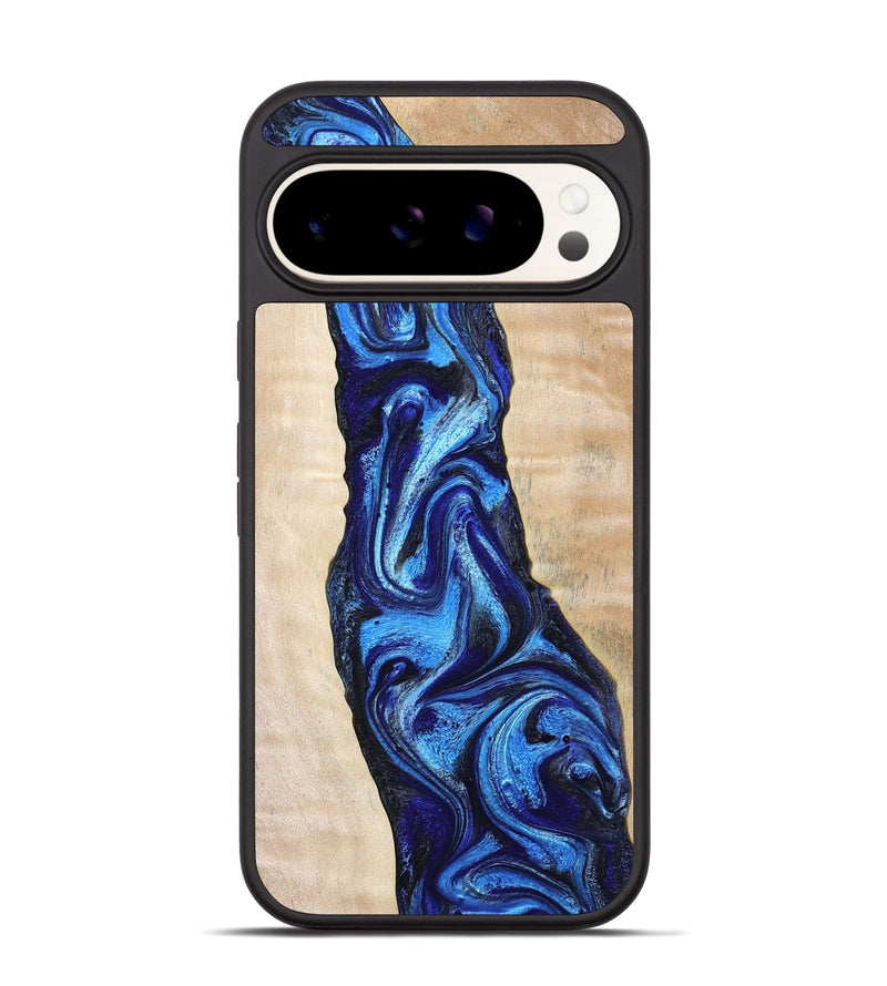 Pixel 9 Pro Wood Phone Case - Lavonne (Blue, 802320)
