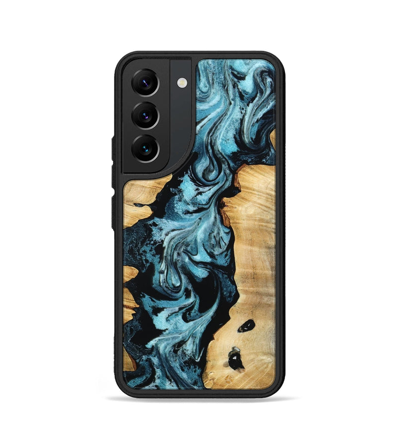 Galaxy S22 Wood Phone Case - Buck (Blue, 802321)