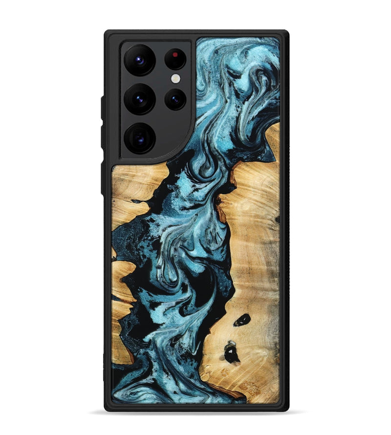 Galaxy S22 Ultra Wood Phone Case - Buck (Blue, 802321)