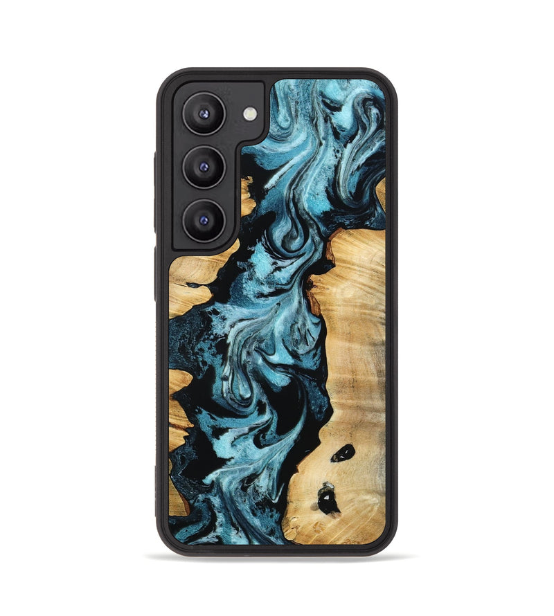Galaxy S23 Wood Phone Case - Buck (Blue, 802321)
