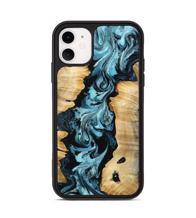 iPhone 11 Wood Phone Case - Buck (Blue, 802321)