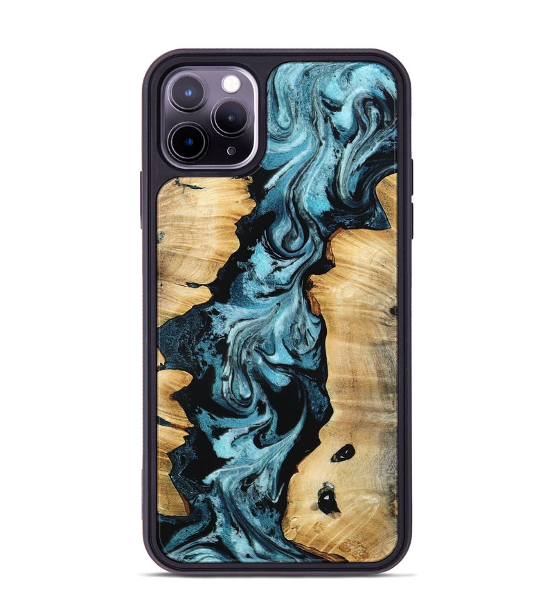 iPhone 11 Pro Max Wood Phone Case - Buck (Blue, 802321)