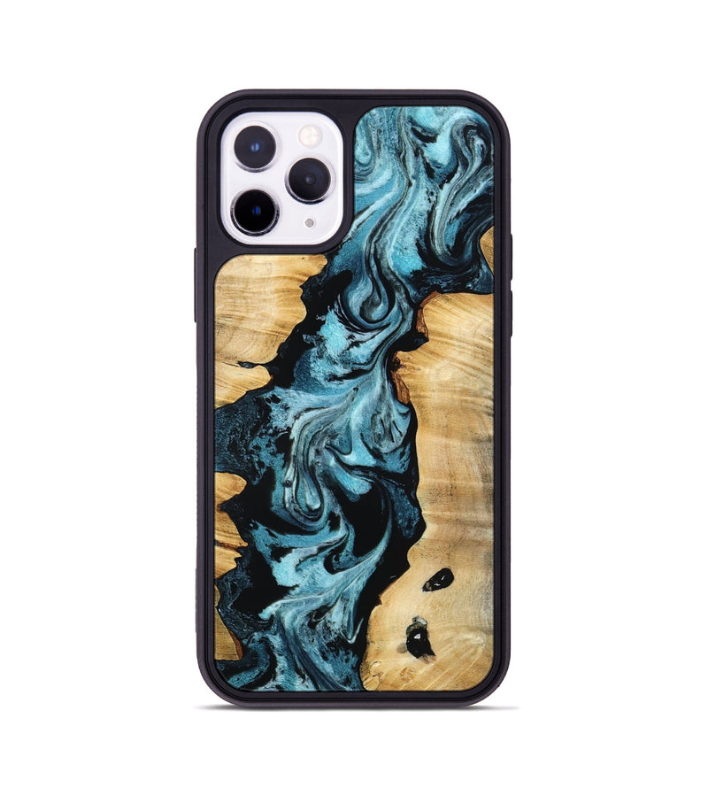 iPhone 11 Pro Wood Phone Case - Buck (Blue, 802321)
