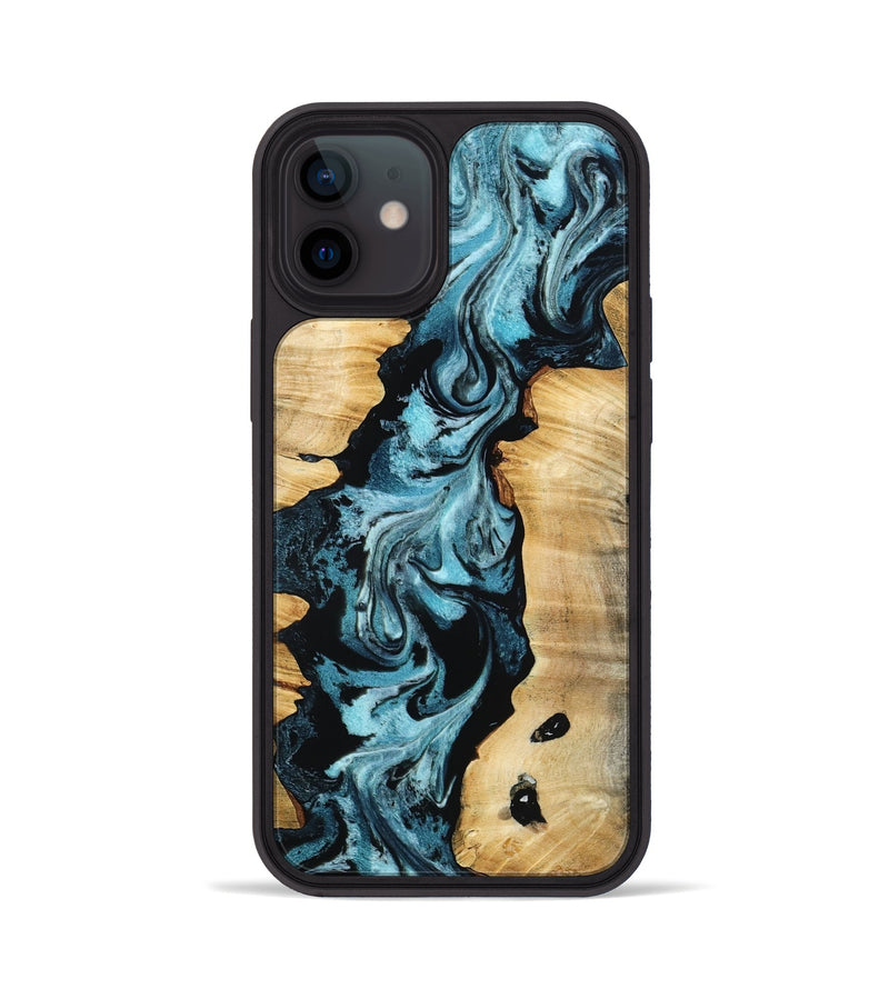 iPhone 12 Wood Phone Case - Buck (Blue, 802321)