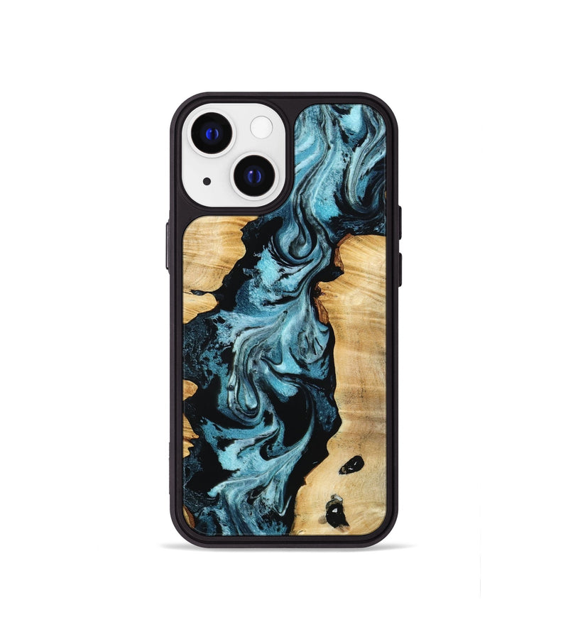 iPhone 13 mini Wood Phone Case - Buck (Blue, 802321)