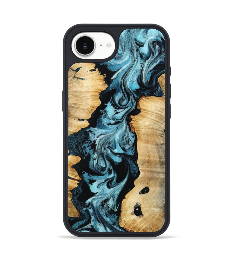 iPhone 16e Wood Phone Case - Buck (Blue, 802321)