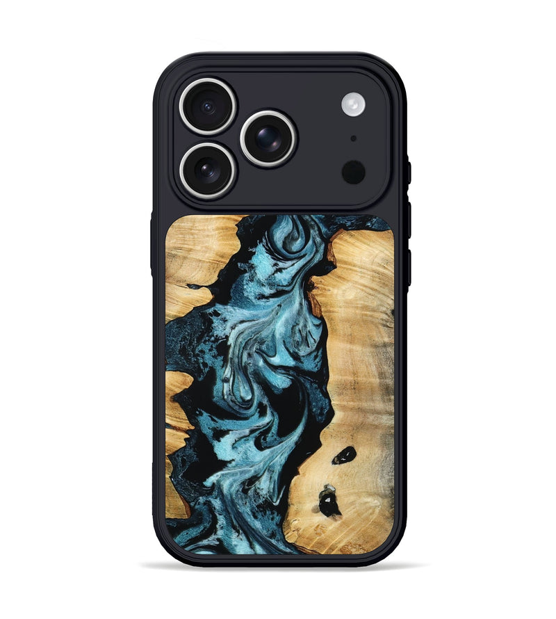 iPhone 17 Pro Wood Phone Case - Buck (Blue, 802321)