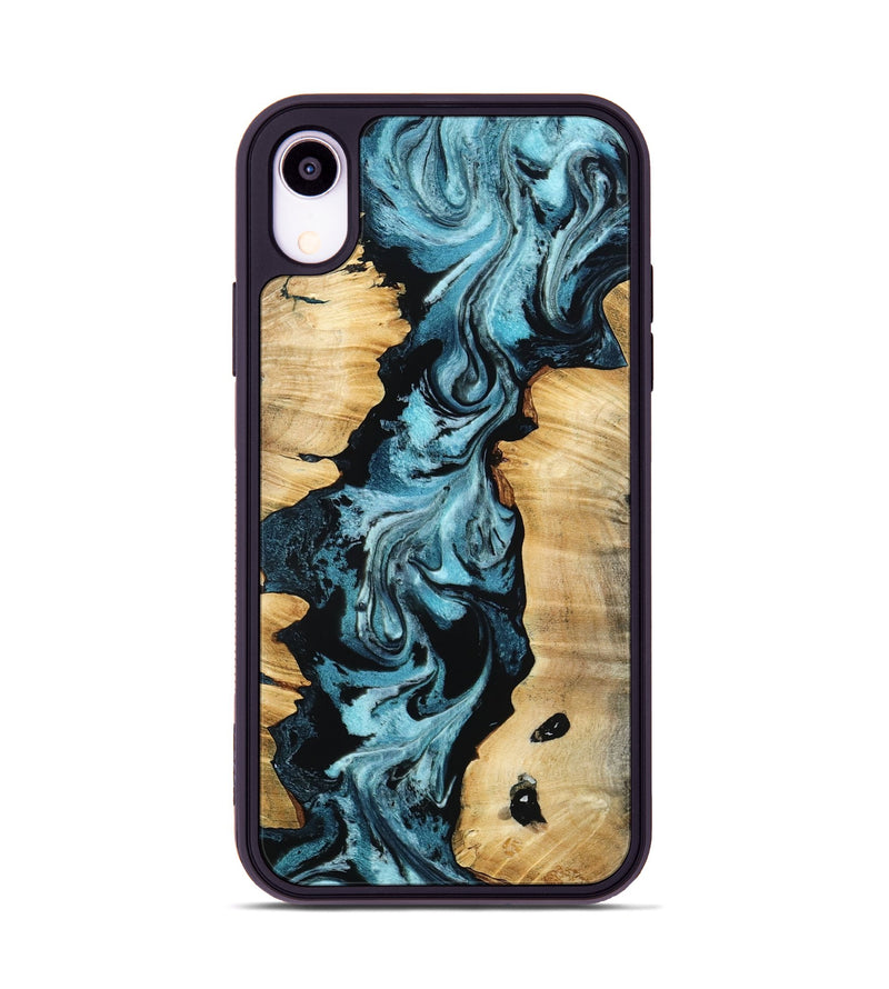 iPhone Xr Wood Phone Case - Buck (Blue, 802321)