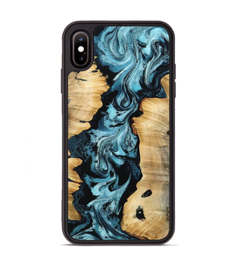iPhone Xs Max Wood Phone Case - Buck (Blue, 802321)
