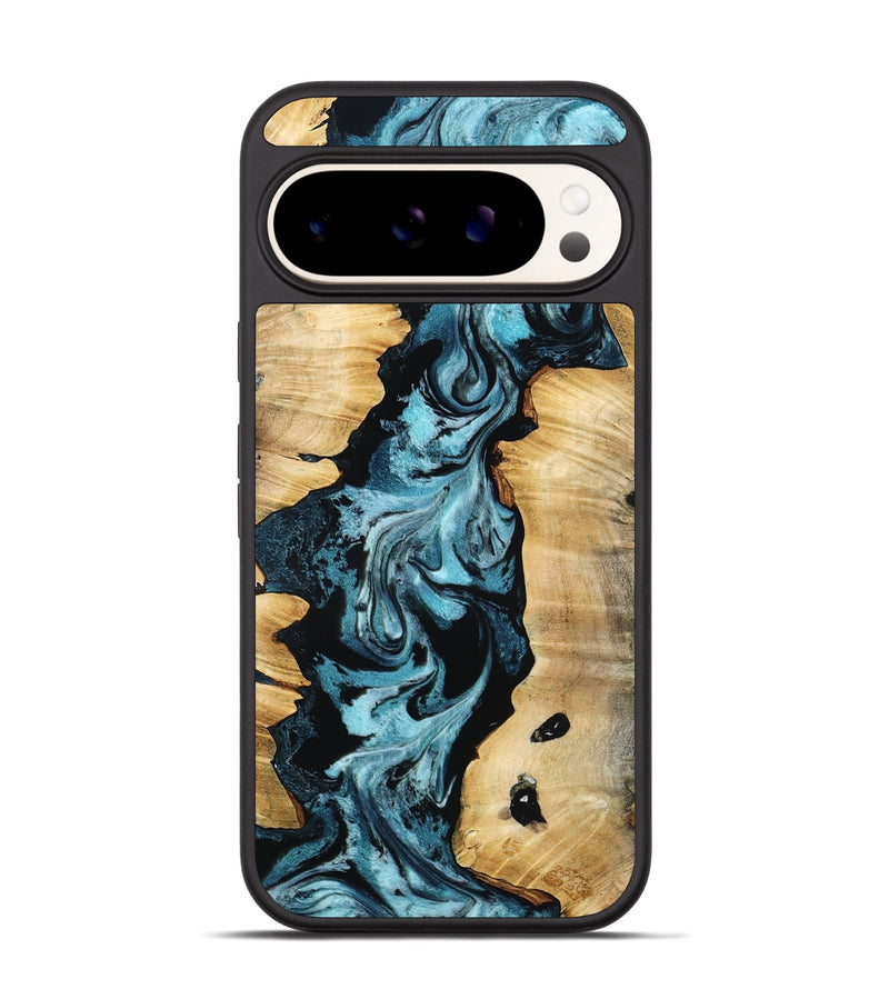 Pixel 9 Wood Phone Case - Buck (Blue, 802321)
