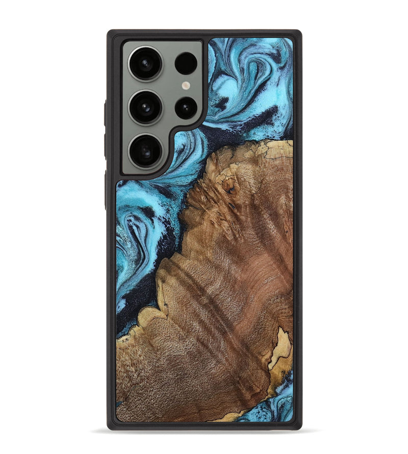 Galaxy S23 Ultra Wood Phone Case - Carrol (Blue, 802322)