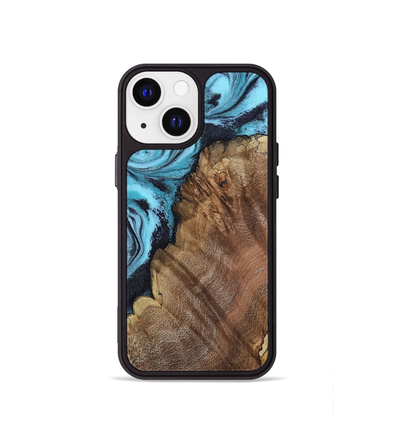 iPhone 13 mini Wood Phone Case - Carrol (Blue, 802322)
