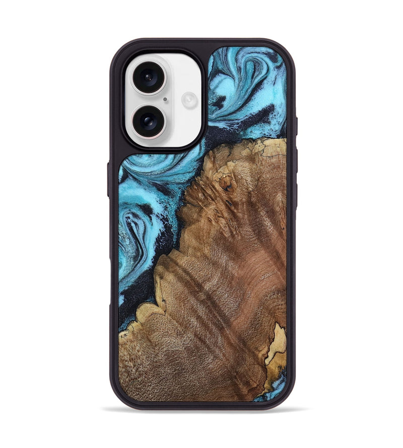 iPhone 17 Wood Phone Case - Carrol (Blue, 802322)