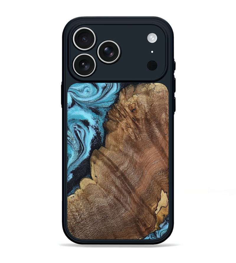 iPhone 17 Pro Max Wood Phone Case - Carrol (Blue, 802322)