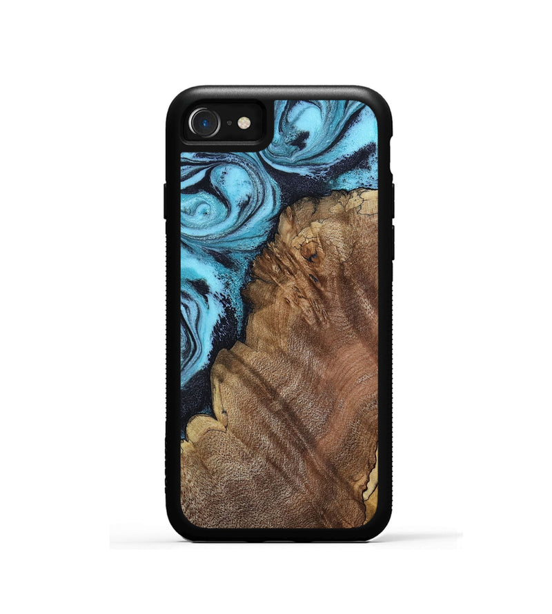 iPhone SE Wood Phone Case - Carrol (Blue, 802322)