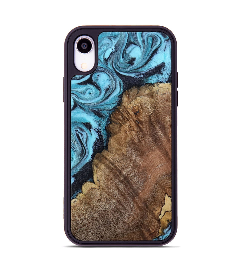 iPhone Xr Wood Phone Case - Carrol (Blue, 802322)