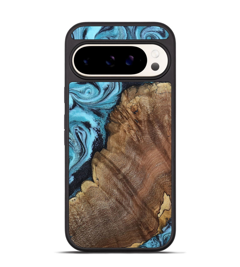 Pixel 9 Pro Wood Phone Case - Carrol (Blue, 802322)