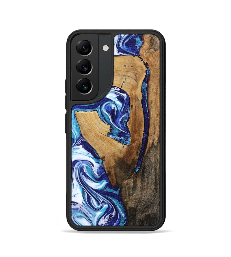 Galaxy S22 Wood Phone Case - Taurean (Blue, 802323)