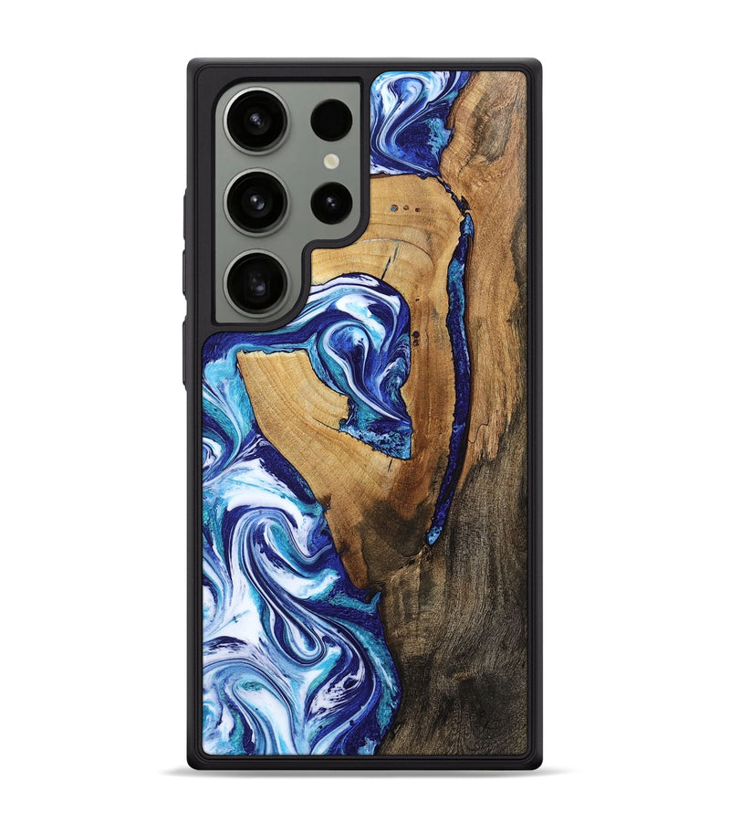 Galaxy S24 Ultra Wood Phone Case - Taurean (Blue, 802323)
