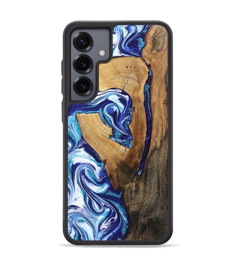 Galaxy S25 Plus Wood Phone Case - Taurean (Blue, 802323)
