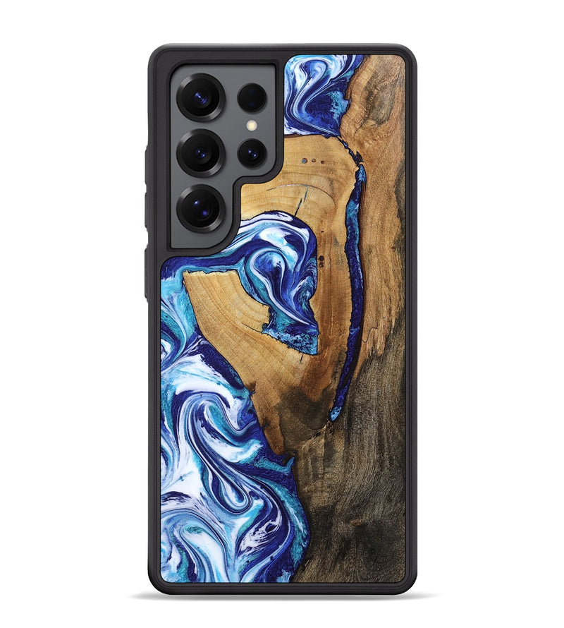 Galaxy S25 Ultra Wood Phone Case - Taurean (Blue, 802323)