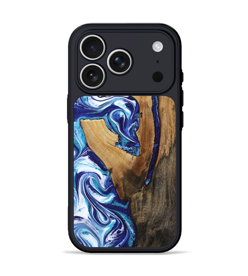 iPhone 17 Pro Wood Phone Case - Taurean (Blue, 802323)