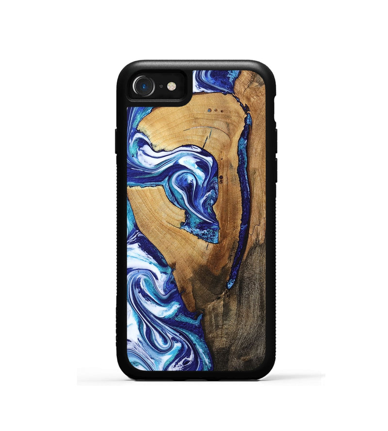 iPhone SE Wood Phone Case - Taurean (Blue, 802323)