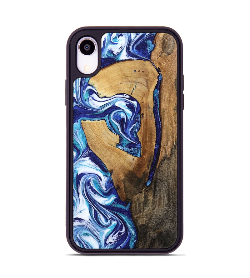 iPhone Xr Wood Phone Case - Taurean (Blue, 802323)