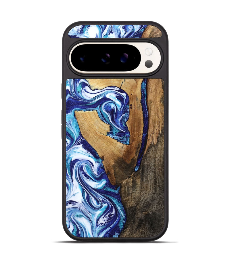 Pixel 9 Pro Wood Phone Case - Taurean (Blue, 802323)