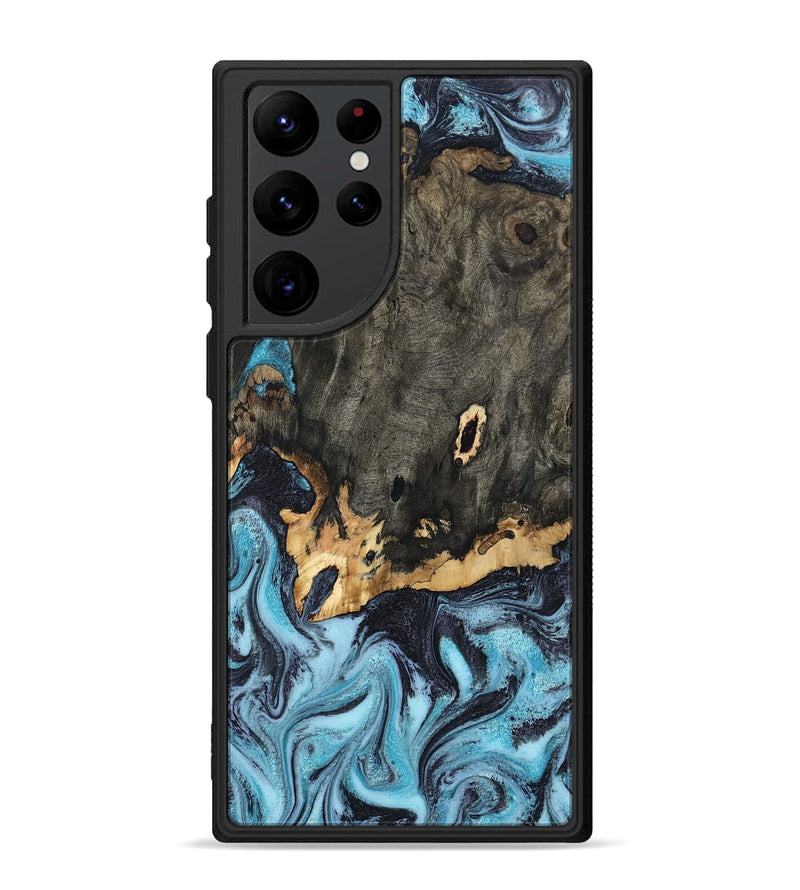 Galaxy S22 Ultra Wood Phone Case - Sydni (Blue, 802324)