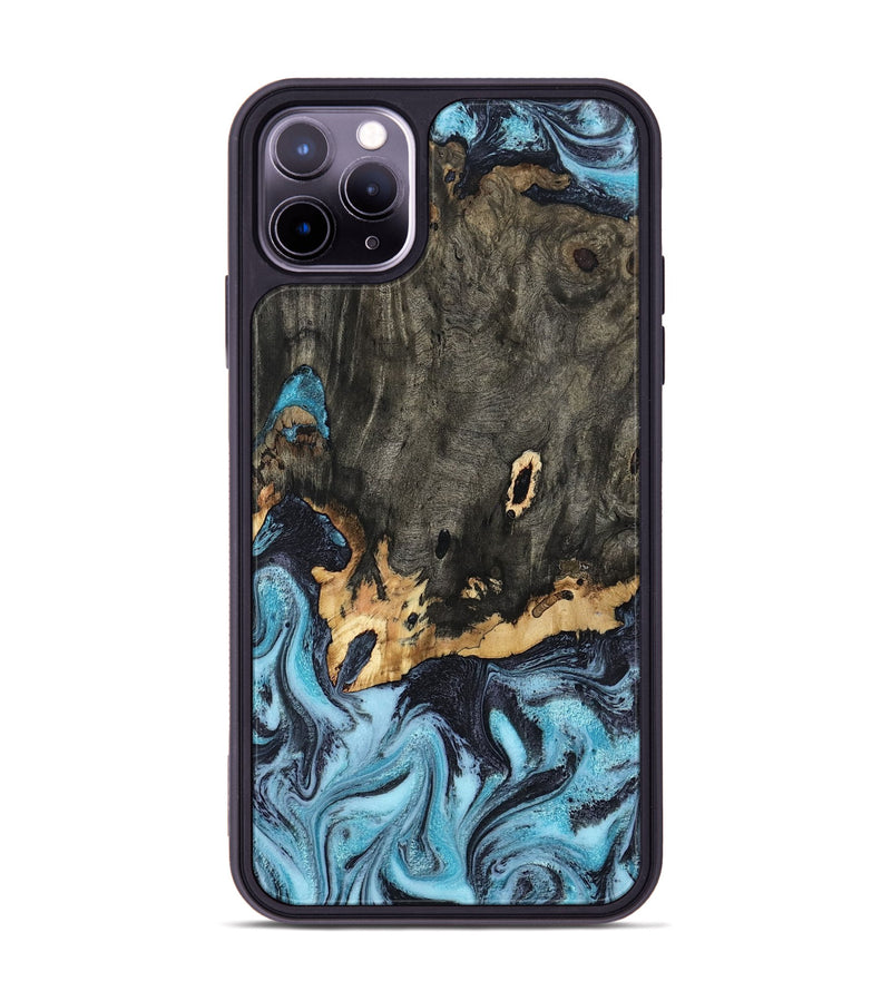 iPhone 11 Pro Max Wood Phone Case - Sydni (Blue, 802324)