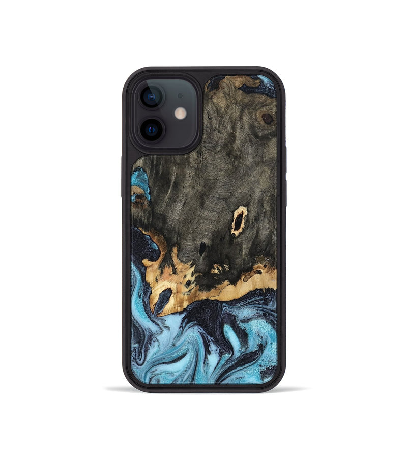 iPhone 12 mini Wood Phone Case - Sydni (Blue, 802324)
