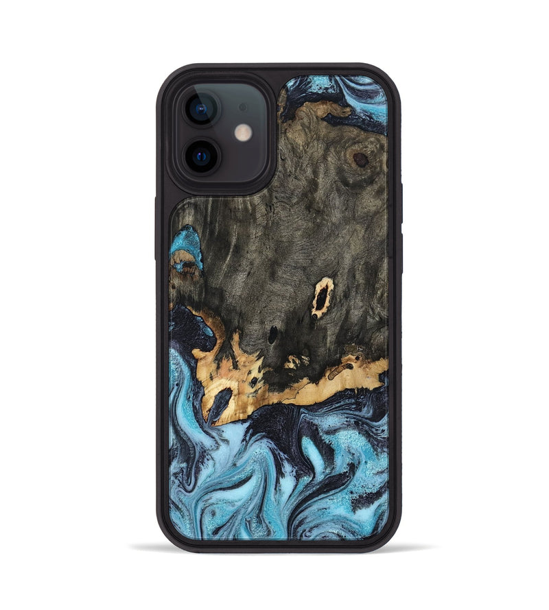 iPhone 12 Wood Phone Case - Sydni (Blue, 802324)