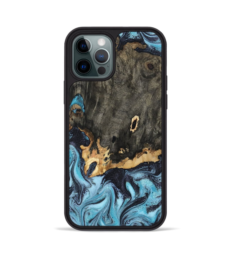 iPhone 12 Pro Wood Phone Case - Sydni (Blue, 802324)