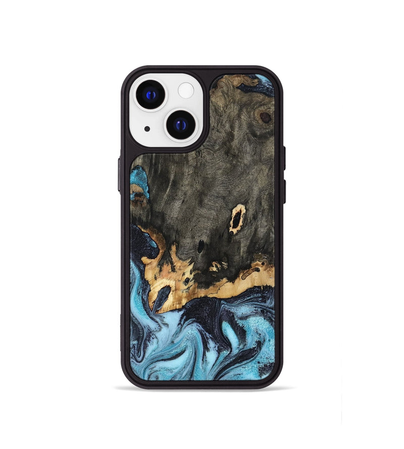 iPhone 13 mini Wood Phone Case - Sydni (Blue, 802324)
