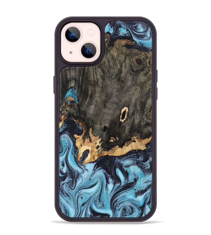 iPhone 14 Plus Wood Phone Case - Sydni (Blue, 802324)