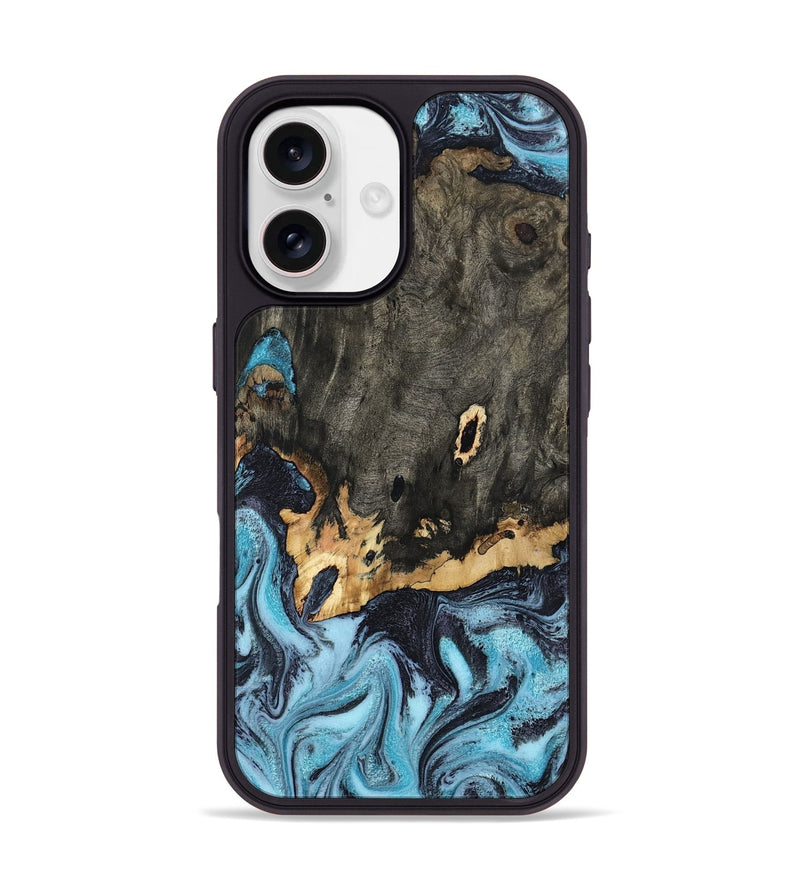 iPhone 17 Wood Phone Case - Sydni (Blue, 802324)