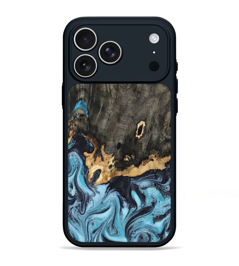 iPhone 17 Pro Max Wood Phone Case - Sydni (Blue, 802324)