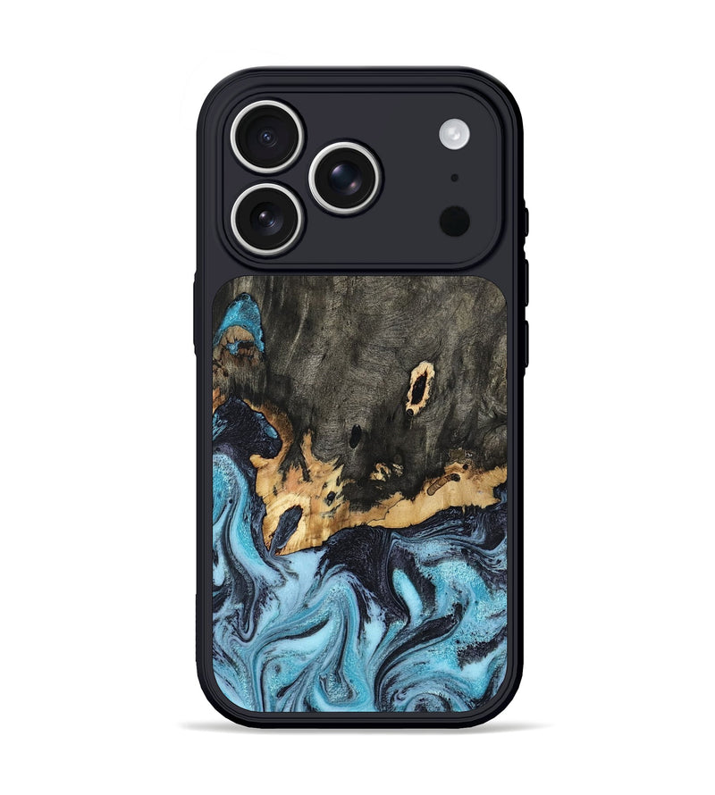 iPhone 17 Pro Wood Phone Case - Sydni (Blue, 802324)